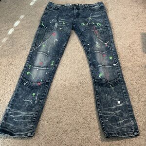 Scoop Moto Paint Splatter Jeans 32x30 Streetwear Y2K Grunge Urban  Edgy Y2K